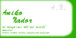 aniko nador business card